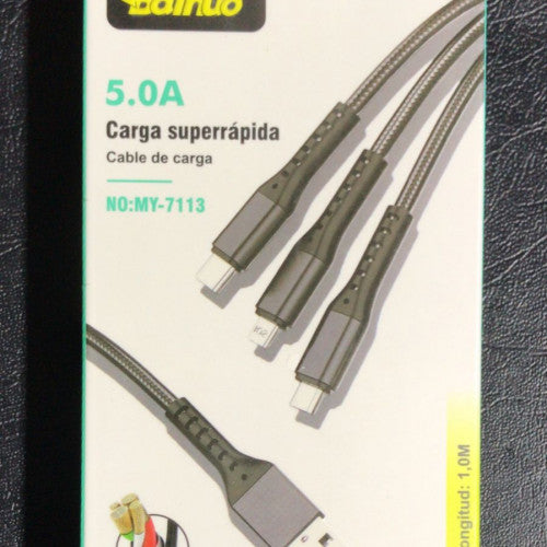 CABLE USB 5.0A 3 EN 1 MY-7113 MD 10052