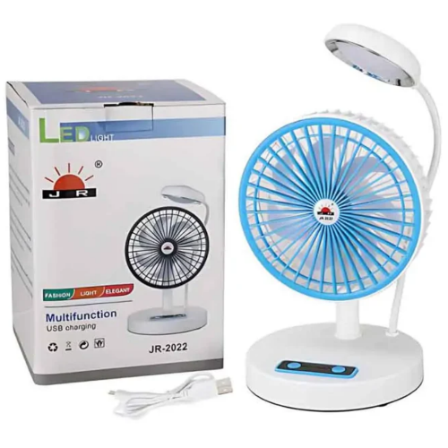 VENTILADOR DE ESCRITORIO RECARGABLE CON LUZ LED 3